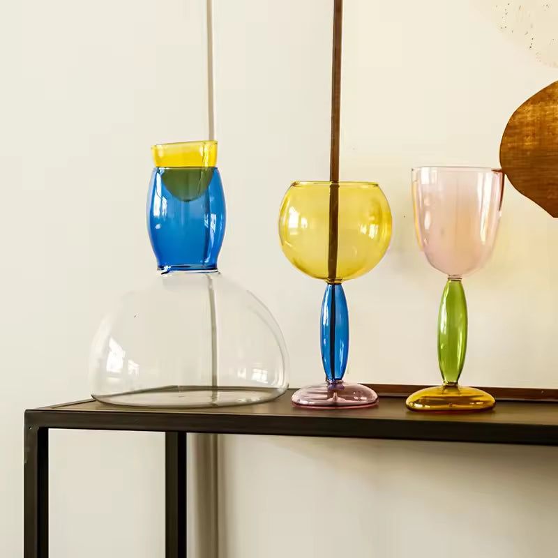 Colored Borosilicate Wine Glasses