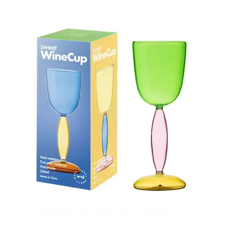 Colored Borosilicate Wine Glasses