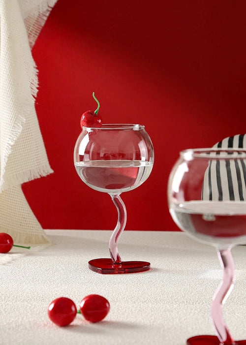 Aesthetic Heart Shaped Wine Glass