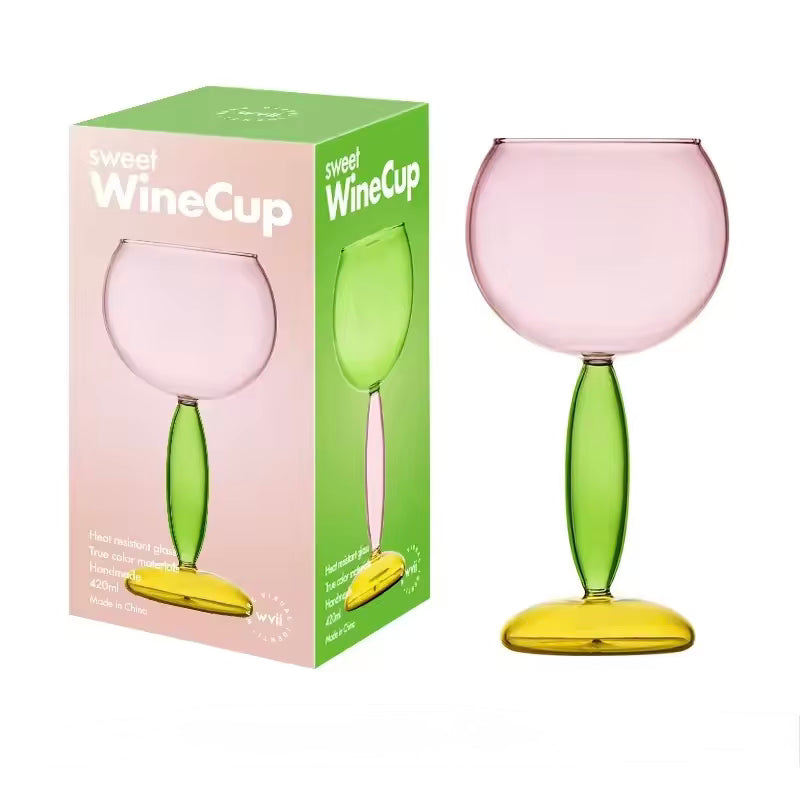 Colored Borosilicate Wine Glasses