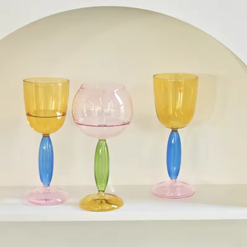 Colored Borosilicate Wine Glasses