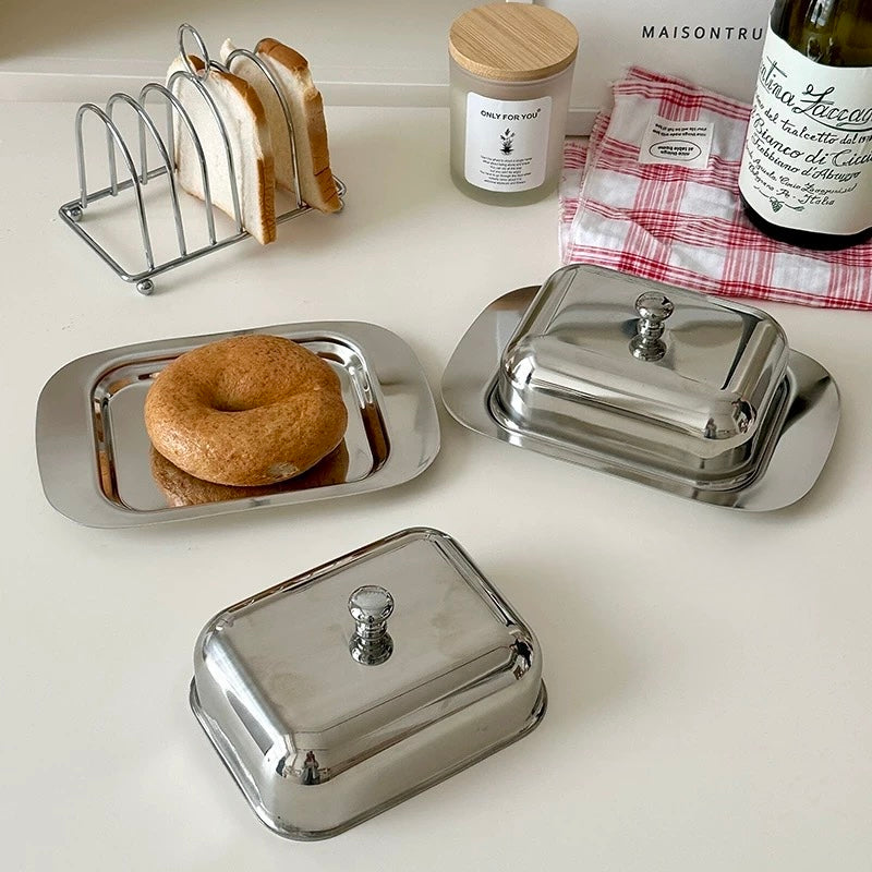 Stainless Steel French Butter Dish