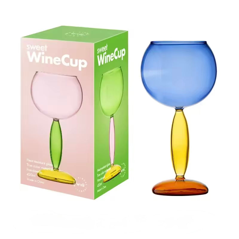 Colored Borosilicate Wine Glasses