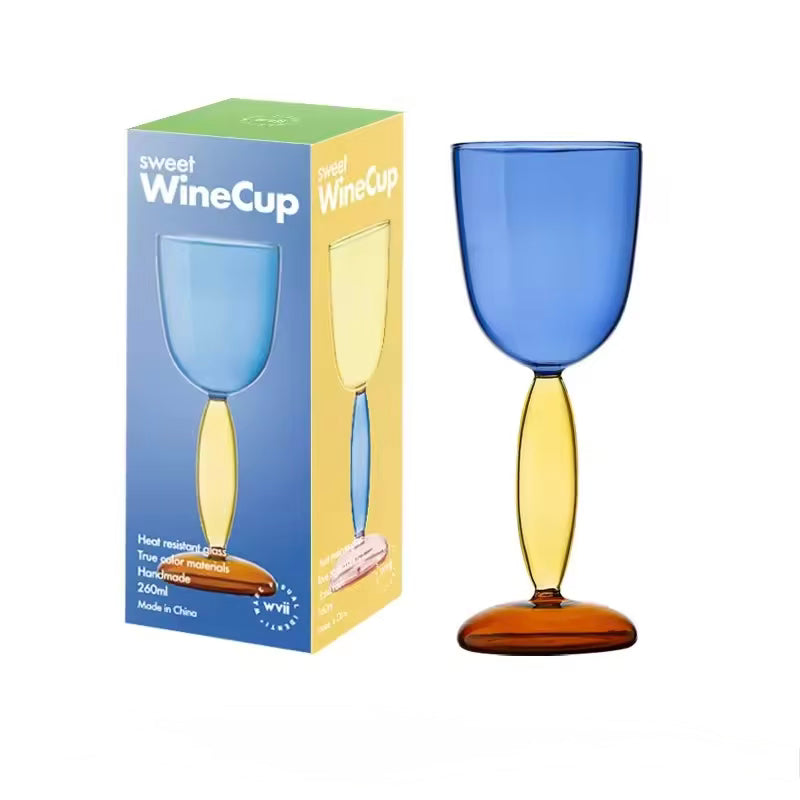 Colored Borosilicate Wine Glasses