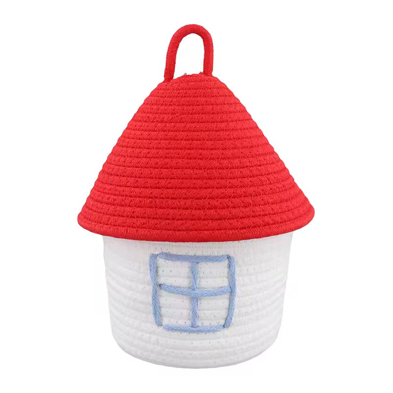 Kawaii House-Shaped Storage Basket