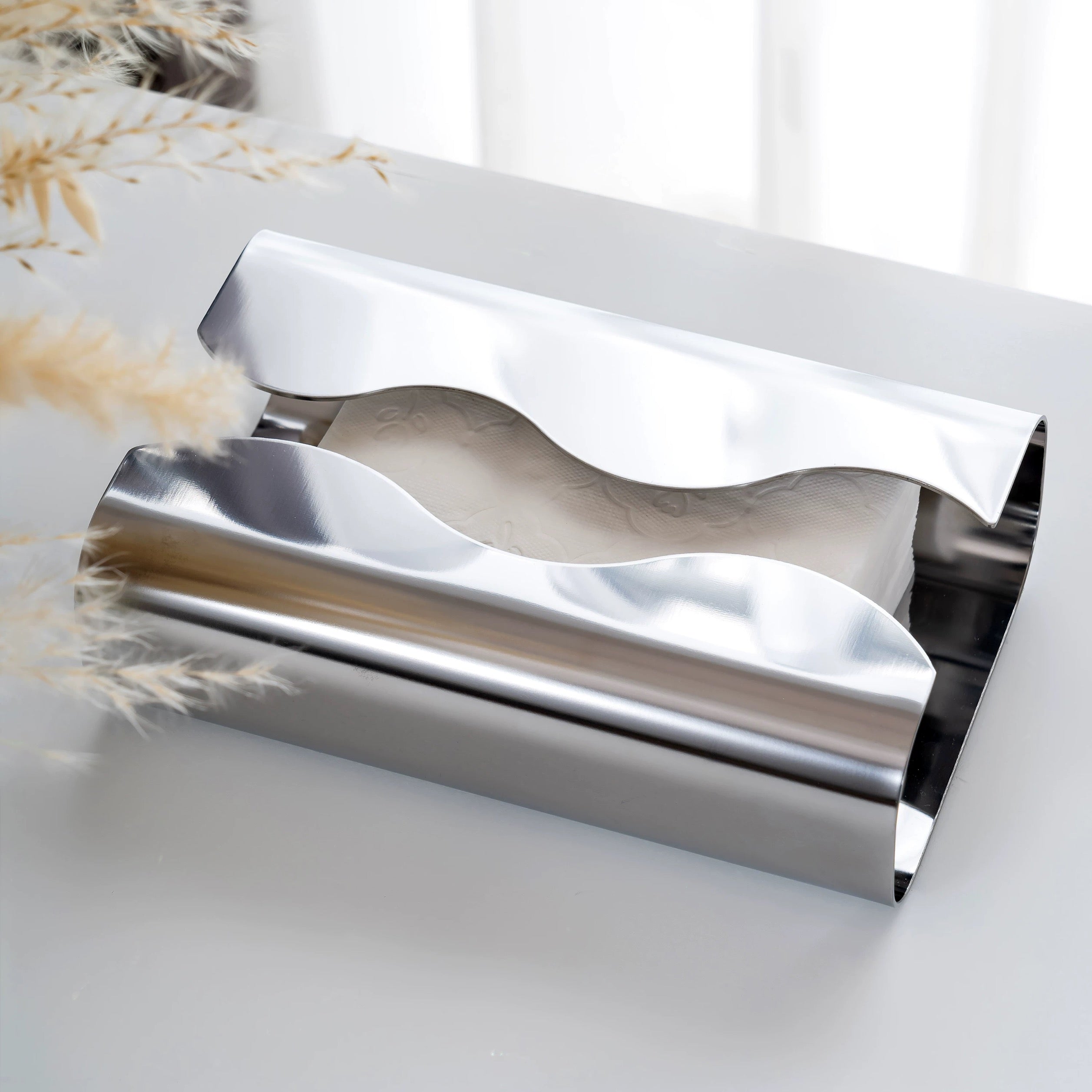 Minimalist Chrome Tissue Box