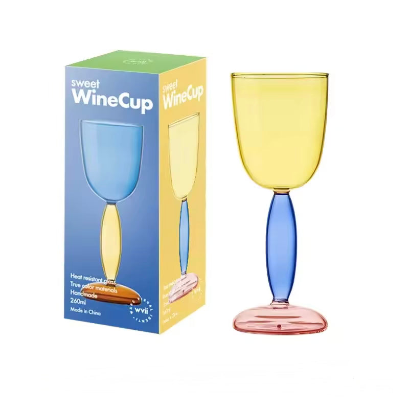 Colored Borosilicate Wine Glasses