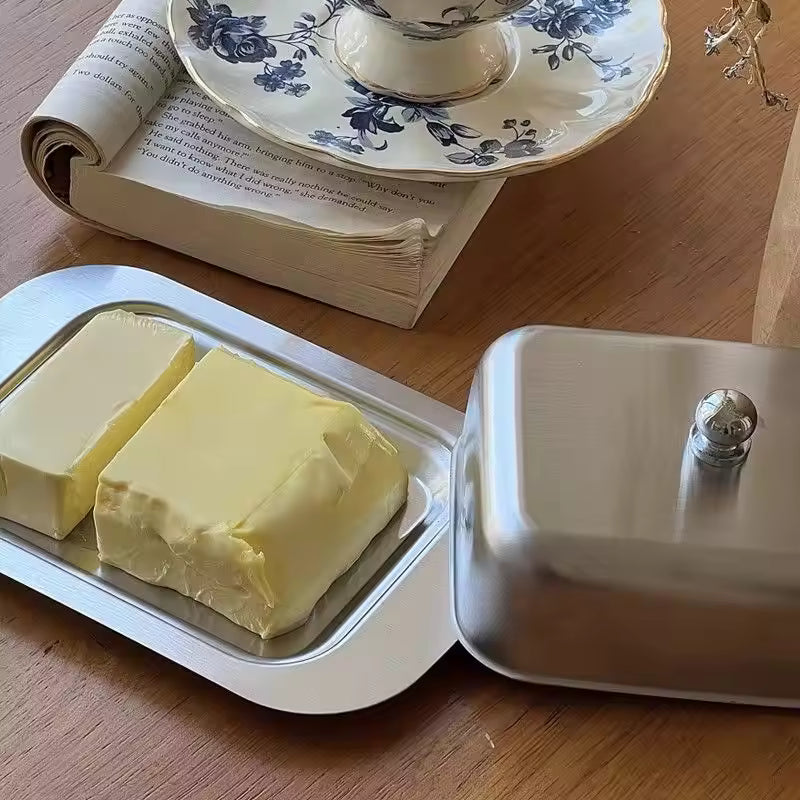 Stainless Steel French Butter Dish