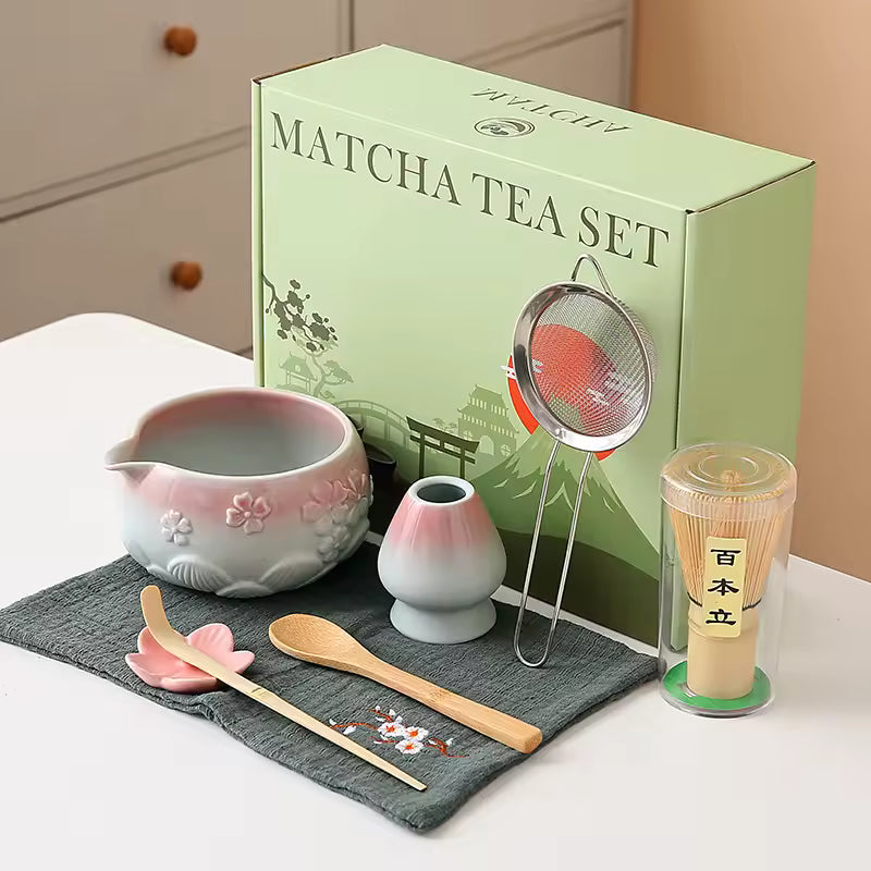 Cherry Blossom Matcha Tea Set